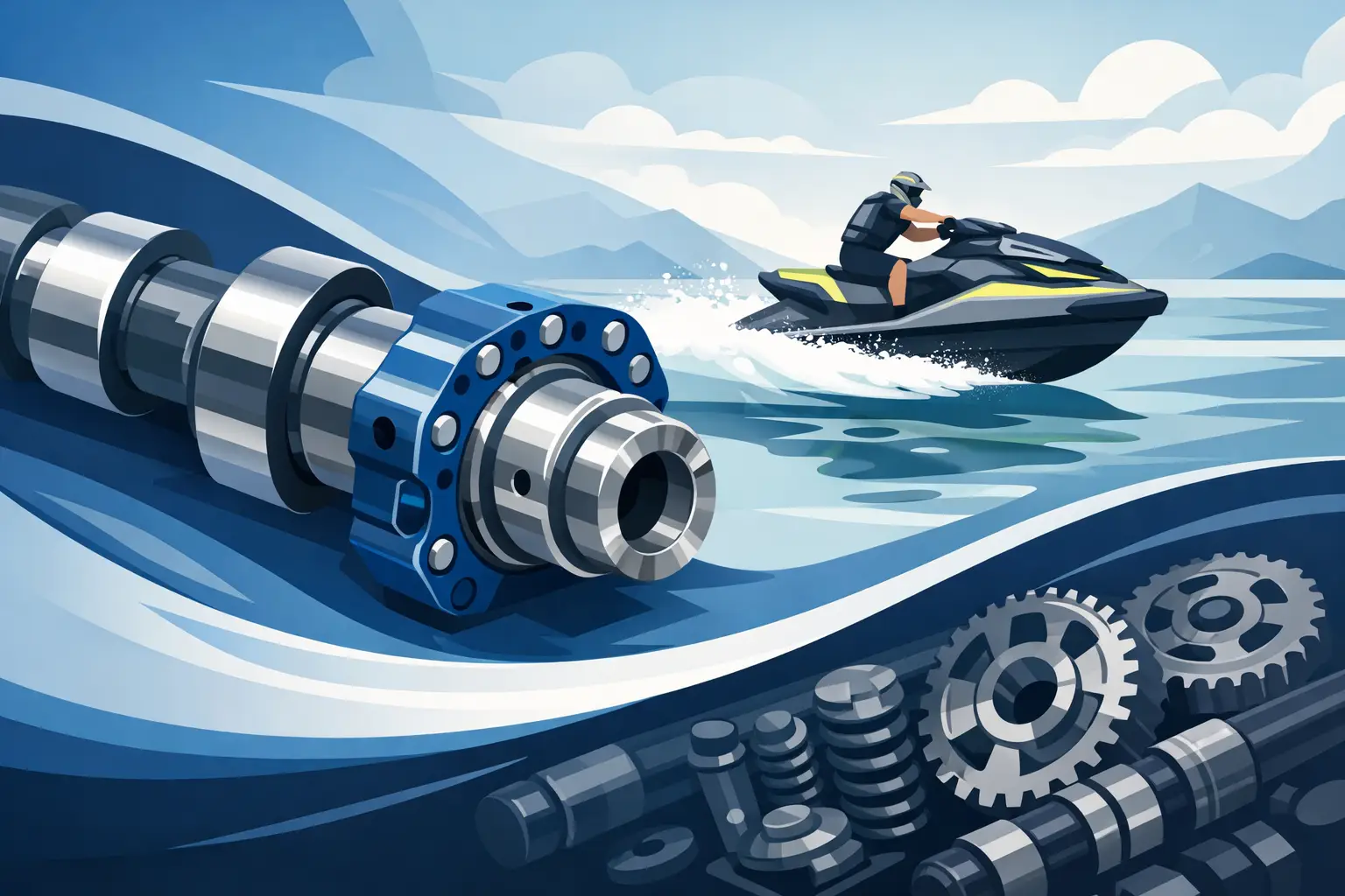 Sea-Doo 300 325 VJP Billet Camshaft Guide